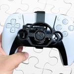 CHOWONE Game Controller Mini Steering Wheel for PS5 Remote Control Accessory for PS5 Racing Games Controller Steering Wheel Attachment