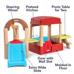 Simplay3 Sunny Slide and Climb Picnic Playhouse - Indoor or Outdoor Backyard Playset for Kids with Kitchen, Picnic Table, Toddler Slide, Working Door, Kids Ages 18 Months to 6 Years