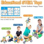 MOONTOY 11 in 1 STEM Toys for 4 5 6 7 8+ Year Old Boy Birthday Gifts Building Toys Kids Age 4-8 5-7 6-8 Educational Blocks STEM Kits Activities Erector Set Robot Engineering Construction Creative Game