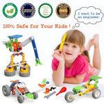 MOONTOY 11 in 1 STEM Toys for 4 5 6 7 8+ Year Old Boy Birthday Gifts Building Toys Kids Age 4-8 5-7 6-8 Educational Blocks STEM Kits Activities Erector Set Robot Engineering Construction Creative Game