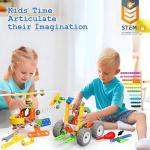 MOONTOY 11 in 1 STEM Toys for 4 5 6 7 8+ Year Old Boy Birthday Gifts Building Toys Kids Age 4-8 5-7 6-8 Educational Blocks STEM Kits Activities Erector Set Robot Engineering Construction Creative Game