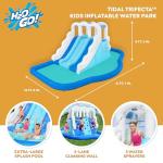 Bestway H2OGO! Tidal Trifecta Kids Inflatable Water Park | Inflatable Triple Slide and Splash Pool | Great for Kids Ages 5 and Up