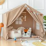 Razee Kids Play Tent, Large Playhouse Tent Indoor, Play House Kids Tent Castle Tent for Girls Boys, Play Cottage (Khaki)