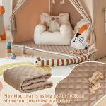 Razee Kids Play Tent, Large Playhouse Tent Indoor, Play House Kids Tent Castle Tent for Girls Boys, Play Cottage (Khaki)