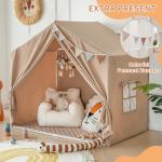 Razee Kids Play Tent, Large Playhouse Tent Indoor, Play House Kids Tent Castle Tent for Girls Boys, Play Cottage (Khaki)