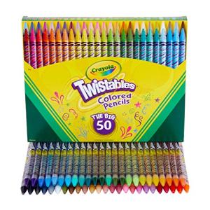 Crayola Twistables Colored Pencil Set (50ct), No Sharpen Colored Pencils For Kids, Kids Drawing Supplies, Coloring Set, Gifts, 4+ [Amazon Exclusive]