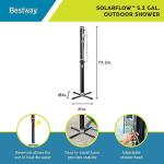 Bestway Flowclear SolarFlow 5 Gal Solar-Heated Outdoor Shower | Portable, Outside Shower Station Fixture | Great for Camping, Pool Area, Beach House