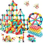 DMOIU Magnetic Building Blocks STEM Educational Toy for Kids Montessori Learning Sticks and Balls, Sensory Activities Toys for Toddlers, Gift for Boys and Girls Preschool