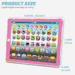 Wenbeier Kids Tablet Learning Pad Toddler Tablet with ABC Word Song Music Number Electronic Interactive Toy for Educational Preschool Boys & Girls 3 4 5 Years Old