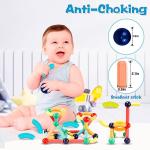 DMOIU Magnetic Building Blocks STEM Educational Toy for Kids Montessori Learning Sticks and Balls, Sensory Activities Toys for Toddlers, Gift for Boys and Girls Preschool