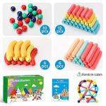DMOIU Magnetic Building Blocks STEM Educational Toy for Kids Montessori Learning Sticks and Balls, Sensory Activities Toys for Toddlers, Gift for Boys and Girls Preschool