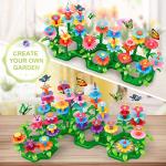 SpringFlower Gifts Toys for Girls 3 4 5 6 7 Years Old, Flower Garden Building Kit with Storage case,Educational STEM Toy and Preschool Garden Play Set for Toddlers, 148pcs