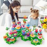 SpringFlower Gifts Toys for Girls 3 4 5 6 7 Years Old, Flower Garden Building Kit with Storage case,Educational STEM Toy and Preschool Garden Play Set for Toddlers, 148pcs