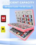 Xinocy for Nintendo Switch Game Case with 64 Game Holder Slots and 64 SD Micro Card Slots for Nintendo Switch/Lite/OLED,Cute Cartoon Games Cartridge Cases for Boys Kids Girls Kawaii Storage Box, Kabi