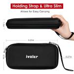 ivoler Carrying Case for Nintendo Switch and NEW Switch OLED Model(2021),Portable Hard Shell Pouch Carrying Travel Game Bag for Switch Accessories Holds 10 Game Cartridge (Black)
