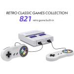 Super Retro Game Console Classic Mini HDMI System with Built in 821 Old School Video Games, Super Classic System, Plug and Play