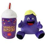 ZEYARUIBO Grimace Plush, 8" Grimace Shake Plushies Set, Soft Grimace Yellow Hat Stuffed Plushies Figure for Boys Girls Fans Gift (2pcs Grimace+Shakes)
