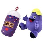 ZEYARUIBO Grimace Plush, 8" Grimace Shake Plushies Set, Soft Grimace Yellow Hat Stuffed Plushies Figure for Boys Girls Fans Gift (2pcs Grimace+Shakes)