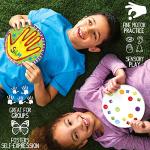 Made By Me Mix & Mold Stepping Stones, Make 4 DIY Personalized 7-Inch Ceramic Stepping Stones, Includes 3D Mold, Ceramic Paints, Ceramic Tiles, & Assorted Gems, Paint Your Own Stepping Stones