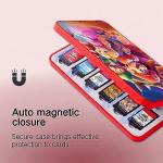 PERFECTSIGHT Cute Game Card Case for Nintendo Switch/Switch Lite/OLED, 24 Game Holder Cartridge Case for Game Cards and 48 SD Cards, Kawaii Portable Compact Storage Box, Mario Bros