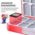 MOSAHOLL Switch Game Card Case Holder - Portable Game Organizer Traveler Gift Accessories with 48 Cartridge Slots and 24 Micro SD Card Storage, Magnetic Closure, Protective Hard Shell and Soft Lining