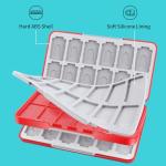 MOSAHOLL Switch Game Card Case Holder - Portable Game Organizer Traveler Gift Accessories with 48 Cartridge Slots and 24 Micro SD Card Storage, Magnetic Closure, Protective Hard Shell and Soft Lining