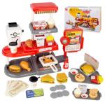 Hibility, 71pcs Kids Kitchen Playset, Artifical Food Sets with Water Dispenser & Cash Register, Fries, Hamburger Sandwich, Gift for Kids Ages 3+ Boys & Girls.