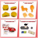 Hibility, 71pcs Kids Kitchen Playset, Artifical Food Sets with Water Dispenser & Cash Register, Fries, Hamburger Sandwich, Gift for Kids Ages 3+ Boys & Girls.