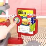 Hibility, 71pcs Kids Kitchen Playset, Artifical Food Sets with Water Dispenser & Cash Register, Fries, Hamburger Sandwich, Gift for Kids Ages 3+ Boys & Girls.