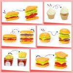 Hibility, 71pcs Kids Kitchen Playset, Artifical Food Sets with Water Dispenser & Cash Register, Fries, Hamburger Sandwich, Gift for Kids Ages 3+ Boys & Girls.