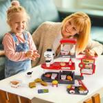 Hibility, 71pcs Kids Kitchen Playset, Artifical Food Sets with Water Dispenser & Cash Register, Fries, Hamburger Sandwich, Gift for Kids Ages 3+ Boys & Girls.