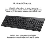 Wireless Keyboard and Mouse Combo, 2.4G Silent Cordless Keyboard Mouse Combo for Windows Chrome Laptop Computer PC Desktop, 106 Keys Full Size with Number Pad, 1600 DPI Optical Mouse (Black)
