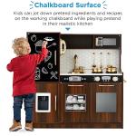 Best Choice Products Pretend Play Kitchen Wooden Toy Set for Kids w/Realistic Design, Telephone, Utensils, Oven, Microwave, Sink - Espresso