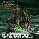 3D Puzzles for Adults Green LED Flying Dutchman, 360 Pieces Haunted Pirate Ship Arts & Crafts for Adults Gifts for Men Women Model Kit, Lighting Ghost Ship 2024 Easter Gifts Teacher Appreciation Gifts