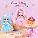 Tuko Happy Birthday, Doll Toys for 3+ Years Old Girls Gift, 4Packs