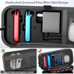 Tokluck Switch OLED Carrying Case Compatible with Nintendo Switch/OLED Model, Portable Switch Travel Carry Case Fit for Joy-Con and Adapter, Hard Shell Protective Switch Pouch Case with 20 Games