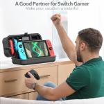 Tokluck Switch OLED Carrying Case Compatible with Nintendo Switch/OLED Model, Portable Switch Travel Carry Case Fit for Joy-Con and Adapter, Hard Shell Protective Switch Pouch Case with 20 Games