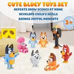 12 Pcs Wolfs-Bluey Figures Toys Playset, Wolves-Action Figurines Family and Friends Set
