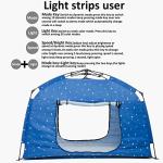 Kids Play Tent-Portable Playhouse Children House -Easy Set up Indoor Outdoor with Carry Bag for Kids-Light Strip Design for Night Use with Starry Fabric - Space for Children and Parents-Birthday