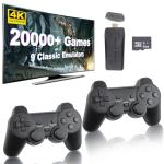 Wireless Retro Game Console, Retro Stick with Built-in 9 Emulators, 20,400+ Games, 4k Hdmi Output, and 2.4GHz Wireless Controller, Plug and Retro Play Video Games for Tv