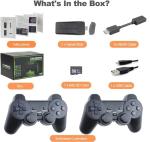 Wireless Retro Game Console, Retro Stick with Built-in 9 Emulators, 20,400+ Games, 4k Hdmi Output, and 2.4GHz Wireless Controller, Plug and Retro Play Video Games for Tv