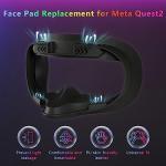 Face Pad & Face Cover Cushion Replacement Compatible with Oculus/Meta Quest 2 -VR Accessories Facial Interface Bracket Foam Soft Silicone & Comfortable Leather Sweat-Proof Anti-Leakage Nose Pad