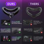 Face Pad & Face Cover Cushion Replacement Compatible with Oculus/Meta Quest 2 -VR Accessories Facial Interface Bracket Foam Soft Silicone & Comfortable Leather Sweat-Proof Anti-Leakage Nose Pad