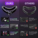 Face Pad & Face Cover Cushion Replacement Compatible with Oculus/Meta Quest 2 -VR Accessories Facial Interface Bracket Foam Soft Silicone & Comfortable Leather Sweat-Proof Anti-Leakage Nose Pad