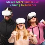 Face Pad & Face Cover Cushion Replacement Compatible with Oculus/Meta Quest 2 -VR Accessories Facial Interface Bracket Foam Soft Silicone & Comfortable Leather Sweat-Proof Anti-Leakage Nose Pad