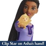 Mattel Disney Wish Toys, Singing Asha of Rosas Fashion Doll & Star Figure, Posable with Removable Outfit, Sings “This Wish” in English