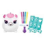 Canal Toys Personalize Airbrush Plush Medium Squishy Plush Unicorn! Decorate, wash, Repeat! Customize Your own Spray Art Plush with Markers, Airbrush Tool and 70+ Stencils. Ages 6+