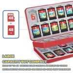 FUNLAB Switch Game Case Compatible with Nintendo Switch Games & Micro SD Cards, Switch Game Holder Cartridge Case with 48 Game Card Storage for Pokemon Fans - Pokedex Red