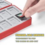 FUNLAB Switch Game Case Compatible with Nintendo Switch Games & Micro SD Cards, Switch Game Holder Cartridge Case with 48 Game Card Storage for Pokemon Fans - Pokedex Red