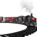 Baby Home Metal Alloy Model Train Set, Electric Train Toy for Boys Girls, with Realistic Train Sound，Lights and Smoke, Gifts for 3 4 5 6 7 8+ Year Old Kids